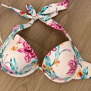 Floral Halter Bikini Top – Size XL